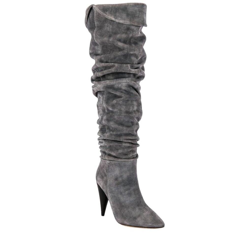 IRO Groove Boots Grey Heeled Size 8.5 US / 40 EU NWT $895 MSRP